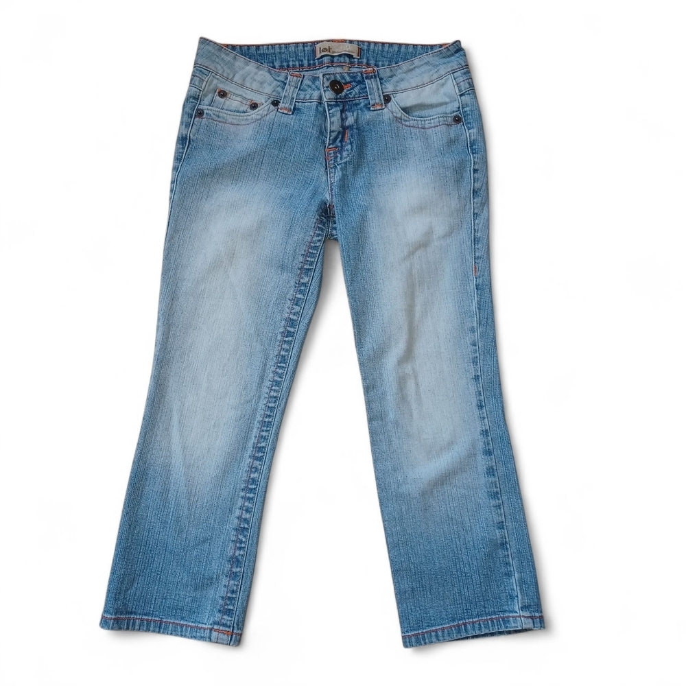 l.e.i Women's Cropped‎ Jeans Size 3 Light Wash Y2K Denim Vintage Style Vibe